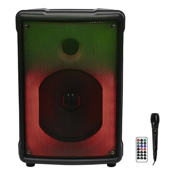 Caixa Karaokê 100 Watts Com Bluetooth / Usb / Fm - Preta Foto 1