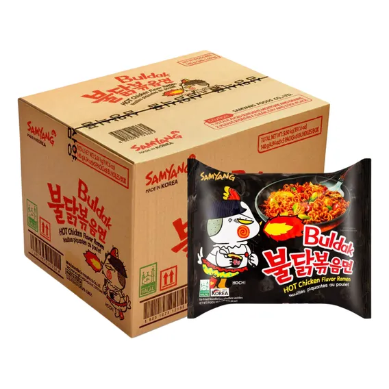 Caixa Lamen Coreano Super Apimentado Buldak 140g 40 Pacotes Foto 1