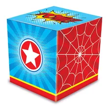Caixa Lembrancinha Super Hero Boy 5,1x5,1x7,8cm Junco 8und Foto  mini 1