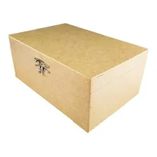 Caixa Lisa C/ Dobradiça Fecho 30x20x13 Mdf Madeira Gravação Foto mini 2