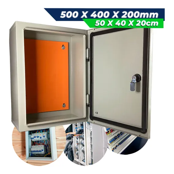 Caixa Metalica Quadro Painel Comando 50x40x20 Autack Hermetico Sobrepor S/ Flange 500x400x200 Foto 1