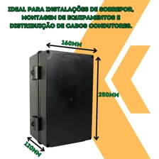 Caixa Montagem Entrada Provisória Preta 250x160x120mm Ip66 Foto mini 3