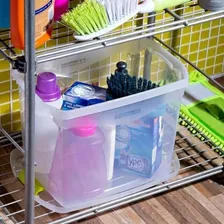Caixa Organizador Plástico Sanremo 11l Casa Lavanderia Cor Água Foto mini 2