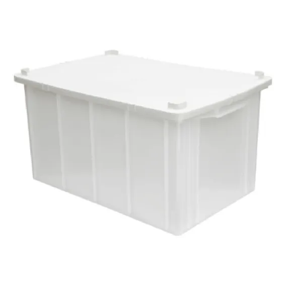 Caixa Organizadora 61 Litros Grande Com Tampa 32x39x62cm Cor Branco Foto 1