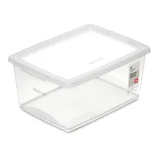 Caixa Organizadora Com Trava 7,5 L Cristal Ordene Liso Foto  mini 1