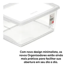 Caixa Organizadora Com Trava 7,5 L Cristal Ordene Liso Foto mini 3