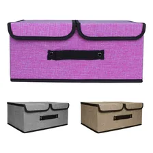Caixa Organizadora Guarda Roupas Divisória Removível Velcro Cor Cinza Lisa Foto mini  2