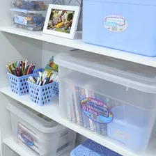 Caixa Organizadora Multiuso Plástica 30 Litros Kit 2 Peças Cor Preto Foto mini 4