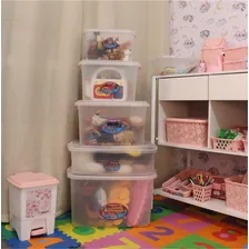 Caixa Organizadora Multiuso Plástica 30 Litros Kit 2 Peças Cor Preto Foto mini  2