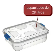 Caixa Organizadora Multiuso Transparente 28 Litros Uninjet Foto mini 3