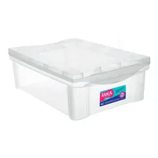Caixa Organizadora Plástica Cristal 13,5l Ordene Liso Foto  mini 1