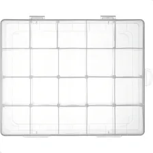 Caixa Organizadora Plástico 20 Divisórias Estojo Multiuso Cor Transparente Foto mini 4