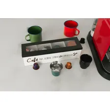 Caixa Organizadora Porta Cápsula Em Aço Café Para Acordar Foto mini  3