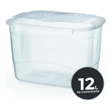 Caixa Organizadora Transparente Grande Alta 12 Litros Foto  mini 1