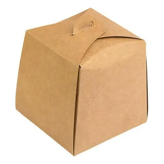 Caixa Panetone Kraft 100g - 10x10x10 - 10 Unidades - Rizzo Foto 1