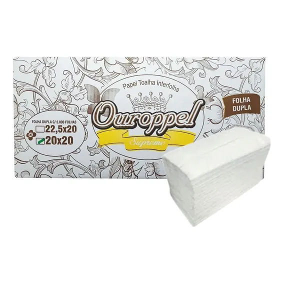Caixa Papel Toalha Interfolha Folha Dupla 2000 Folhas Foto 1