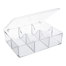 Caixa Para Chá Com 6 Divisórias Cor Cristal Foto mini  2