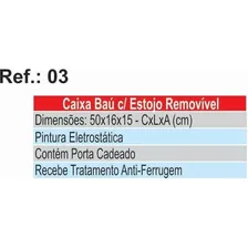 Caixa Para Ferramentas Fercar Baú 50cm 03 Cor Azul Foto mini 4