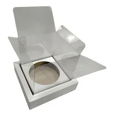 Caixa Para Panetone 10x10x12cm Branco Com Borda Kit 30und Foto mini  2