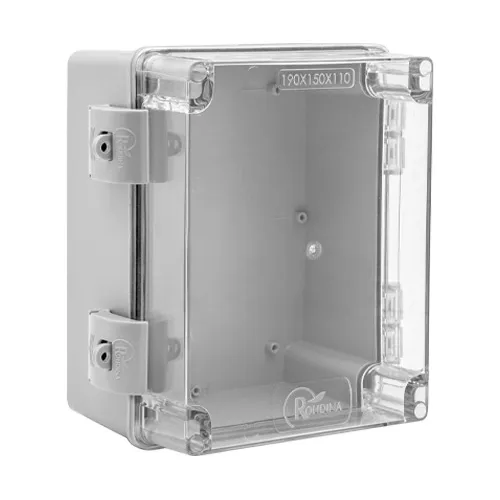 Caixa Passagem Multiuso Standard Tampa Transp 190x150x110mm Cor Caixa Cinza Tampa Transparente Foto 1