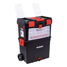 Caixa P/ferramentas Plastica Com Rodas Worker Organizador Foto mini 1