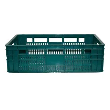 Caixa Plástica AgrĂcola Vazada 60x40x17 - Verde Foto mini 3