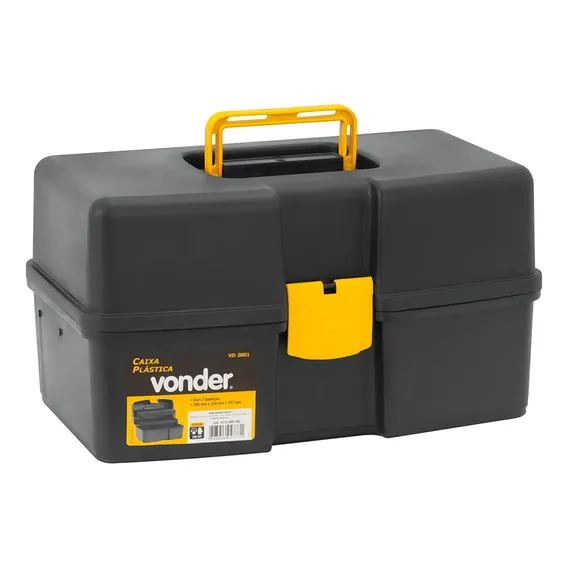 Caixa Plástica Com 2 Bandejas - Vd 2001 - Vonder Foto 1