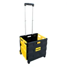 Caixa Plástica Desmontável Com Roda Vonder Cor Preto/amarelo Foto  mini 1