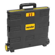 Caixa Plástica Desmontável Com Rodas Vonder Cor Preto/Amarelo Foto mini 4
