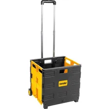 Caixa Plástica Desmontável Com Rodas Vonder Cor Preto/Amarelo Foto mini 1