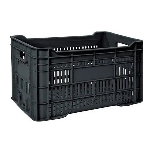 Caixa Plástica Empilhavel 52 Litros Hortifruti Organizadora Cor Preto Foto 1