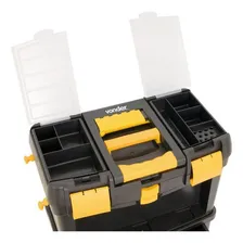Caixa Plástica Multiuso Com Rodas Vonder Crv 0100 Cor Preto/Amarelo Foto mini 4