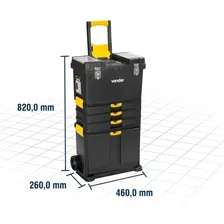 Caixa Plástica Multiuso Vonder Crv 0500 Com Rodas Cor Preto Foto mini 2