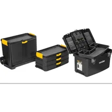 Caixa Plástica Multiuso Vonder Crv 0500 Com Rodas Cor Preto Foto mini 4