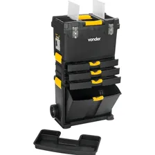 Caixa Plástica Multiuso Vonder Crv 0500 Com Rodas Cor Preto Foto mini 3
