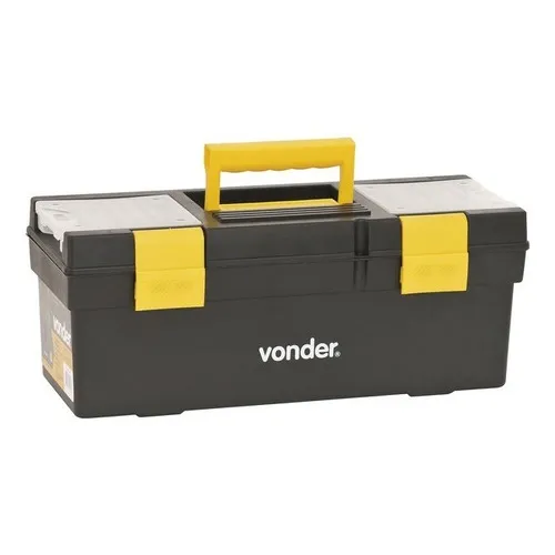 Caixa Plástica Para Ferramentas Organizadora Cpv 0400 Vonder Cor Preto e amarelo Foto 1