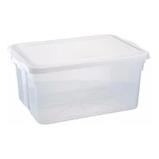 Caixa Pleion Com Tampa Organizadora Transparente 35 Litros Não Tem Foto mini 1