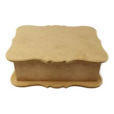 Caixa Porta Jóia Bijuteria Mdf Crú Com Aneleira E Divisórias Foto  mini 1