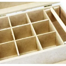 Caixa Porta Jóia Bijuteria Mdf Crú Com Aneleira E Divisórias Foto mini  2