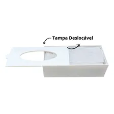 Caixa Porta Lenços De Papel Acrílico Branco Interfolha Foto mini  3
