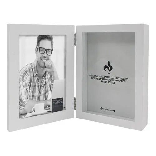 Caixa Porta Retrato Lembranças Mdf - Profissão Publicidade Cor Branco Foto 1