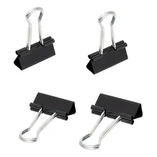 Caixa Pregador De Papel Binder Preto Metal 25mm 48pcs Forte Foto mini 4