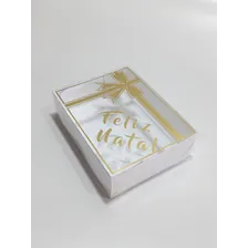 Caixa Presente Feliz Natal, 10 Unid, 15 Cm, Dourado D Foto mini 3