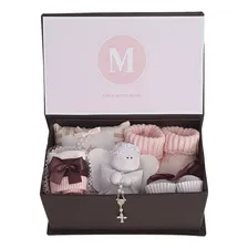 Caixa Presente Personalizada Batizado Batismo Anjinho Rosa Foto mini 1