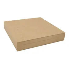 Caixa Quadrada Com Dobradiça 24,5x24,5x4 Mdf 6mm Madeira Foto mini 1
