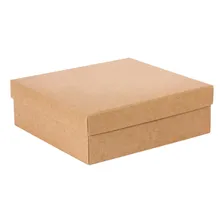 Caixa Quadrada Para Pinturacaixinha, Caixa Kraft Para Pintura De Papel Kraft 250g Com Design De Caixadescalpack Embalagens Kraft Kit X 50 Unidades Foto  mini 1