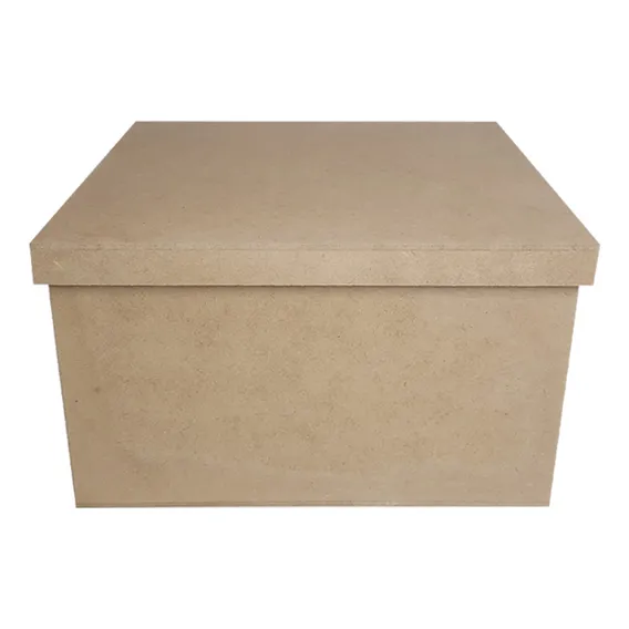 Caixa Quadrada Tampa De Sapato 20x20x15 Mdf Madeira Foto 1