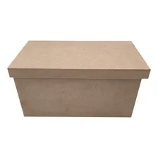 Caixa Retangular Tampa Sapato 20x10x10 Kit 9un Mdf Madeira Foto mini 1