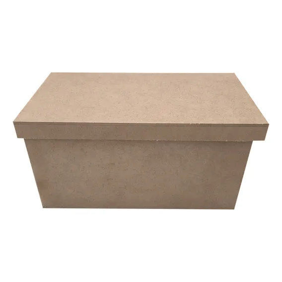 Caixa Retangular Tampa Sapato 20x10x10 Kit 9un Mdf Madeira Foto 1