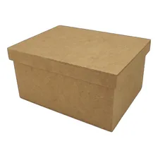 Caixa Retangular Tampa Sapato 21x18x10 Madeira Mdf Foto  mini 1